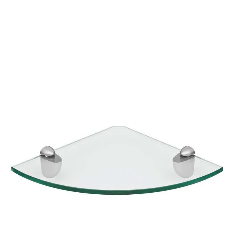 Glass Corner Shelf 300x300mm Mastershelf
