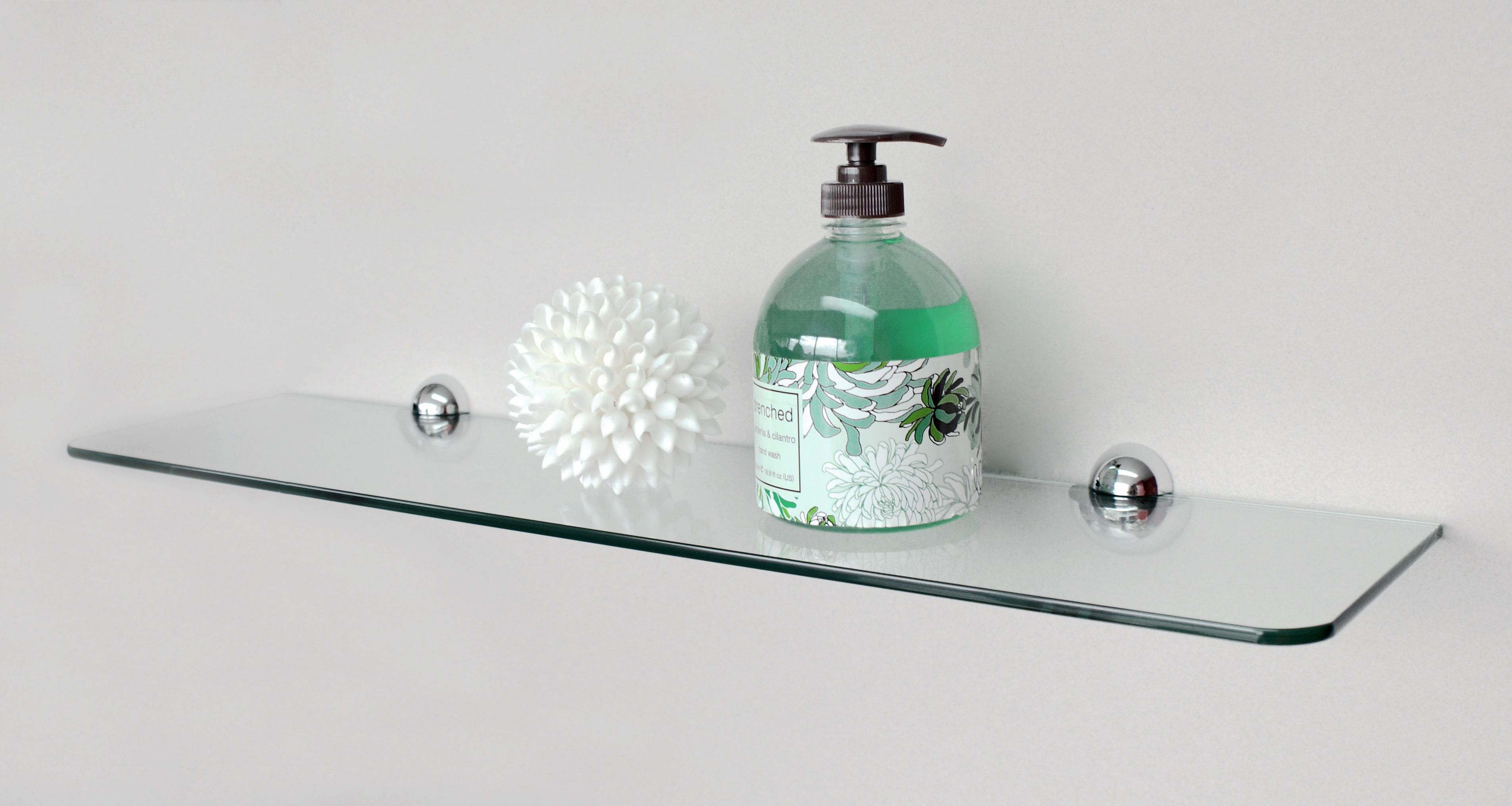 Clear Glass Shelf Kit 600x150x6mm Mastershelf