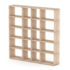 5x4 mixed oak cube shelves