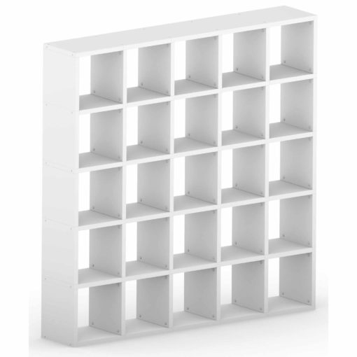 5x5 white cube shelves