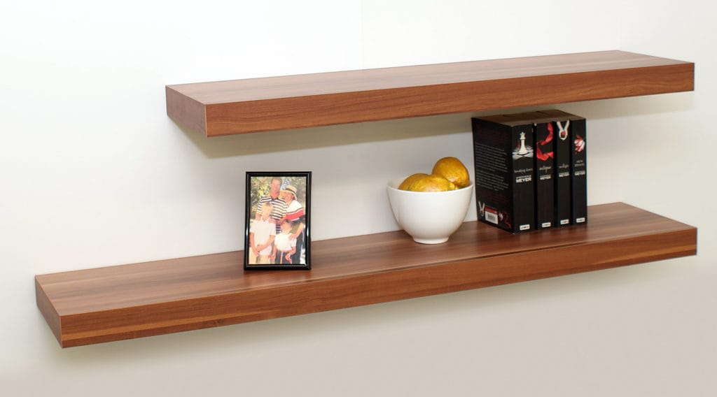 Floating Shelf Kit Walnut 115x25x5cm Mastershelf