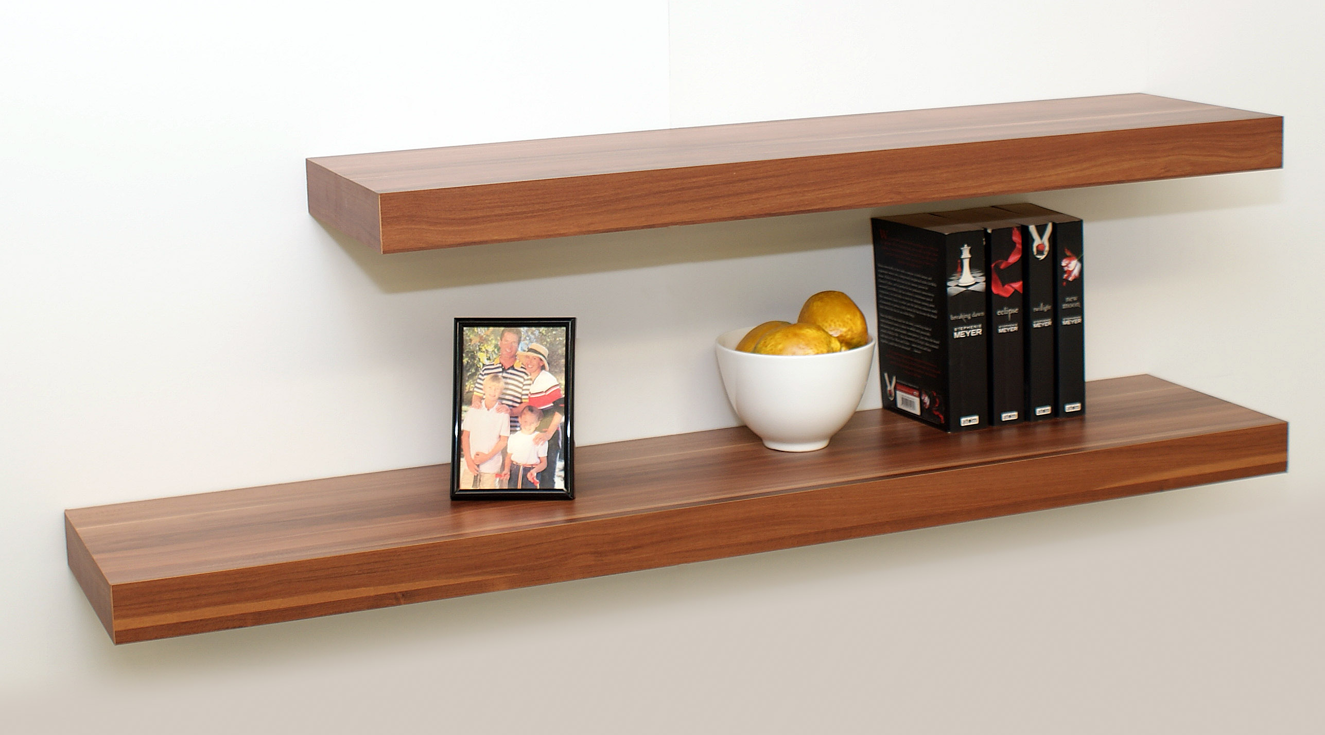 Walnut Floating Shelf Kit 1150x250x50mm Mastershelf 