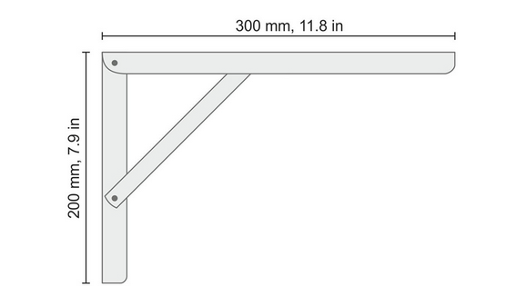 Fold Down Bracket (each) - Mastershelf