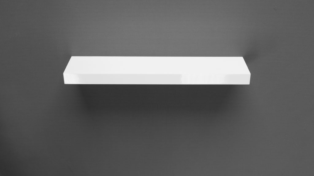 White high gloss shelf 600x150x38mm