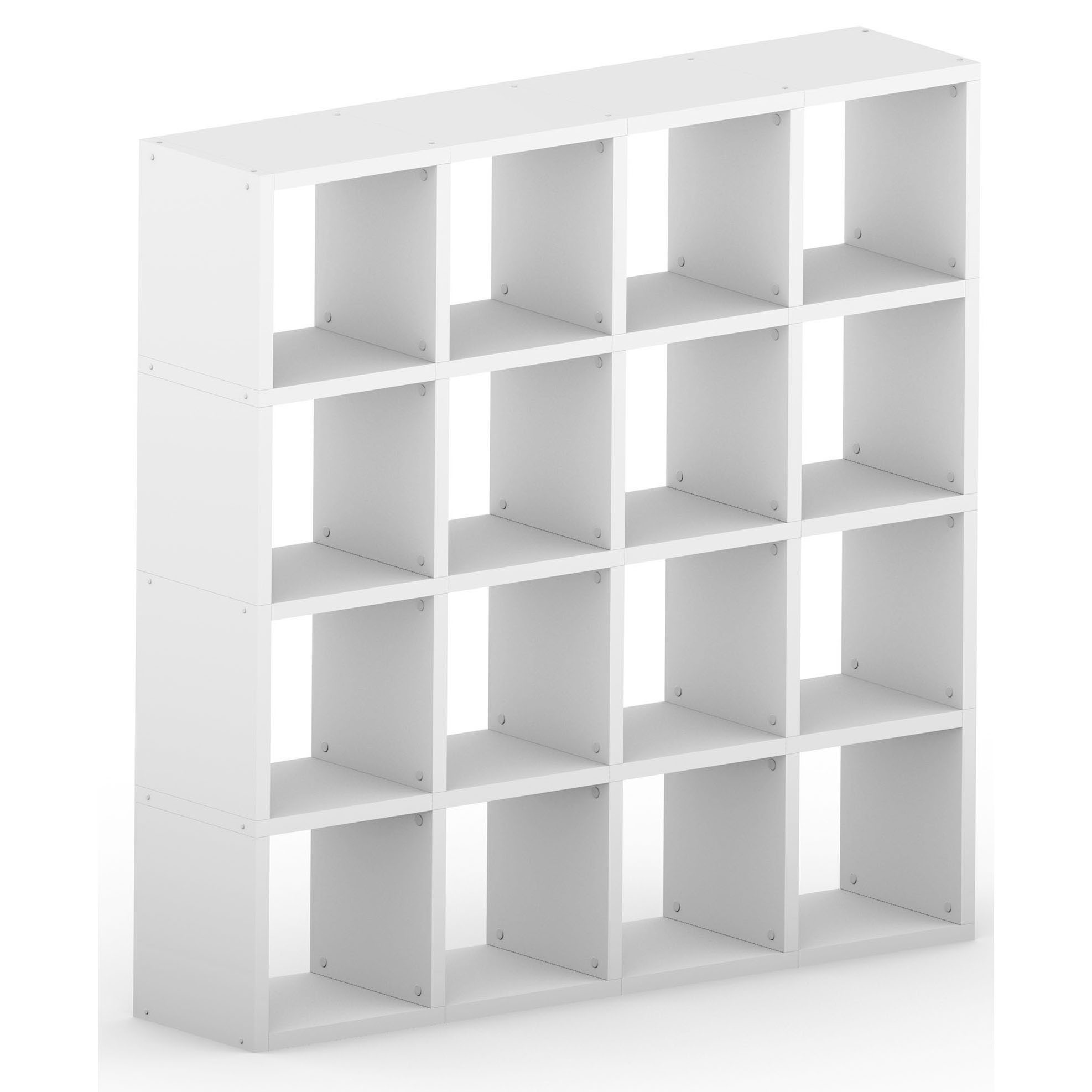 Modular 16 Cube White 1452l X 1452h, 16 Cube Bookcase Unit