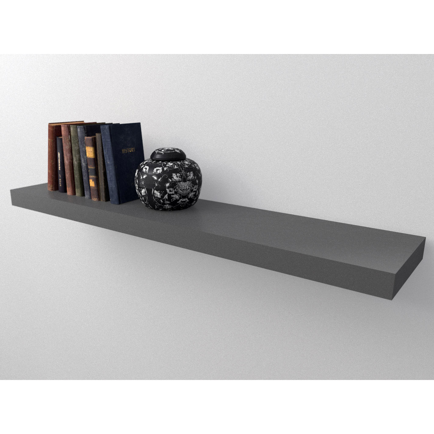 Dark Grey Floating Shelf Kit 1150x250x50mm - Mastershelf