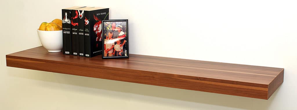 Walnut floating shelf 1150x250x50mm