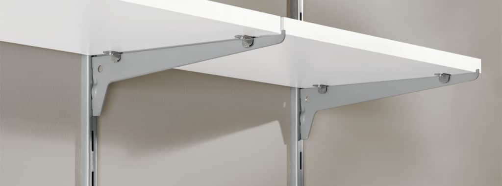 Matt SILVER Twin Slot Shelving System Uprights Brackets Support Adjustable 
