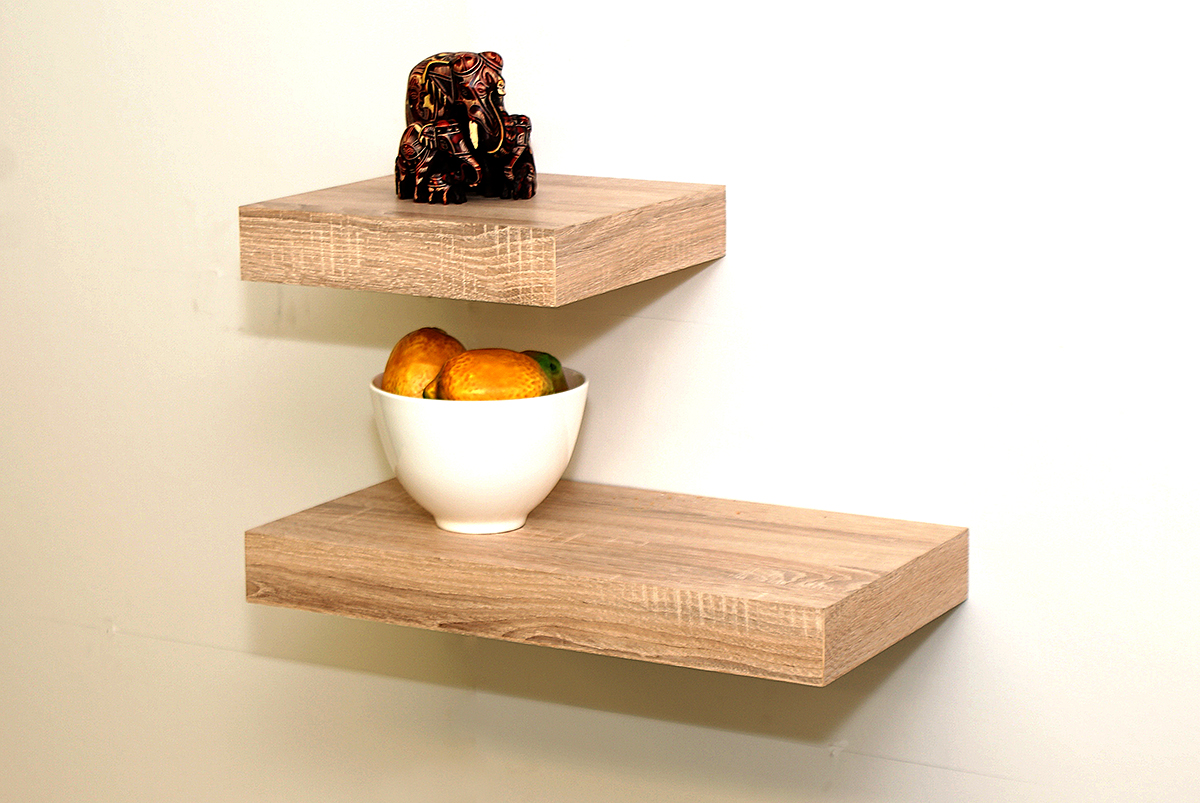 Floating shelves Oak 44.5×25cm & 25×25cm Double deal !