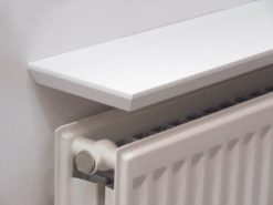 White Beveled Radiator Shelf 35x6x 1 Inch Thick 900x150x25mm
