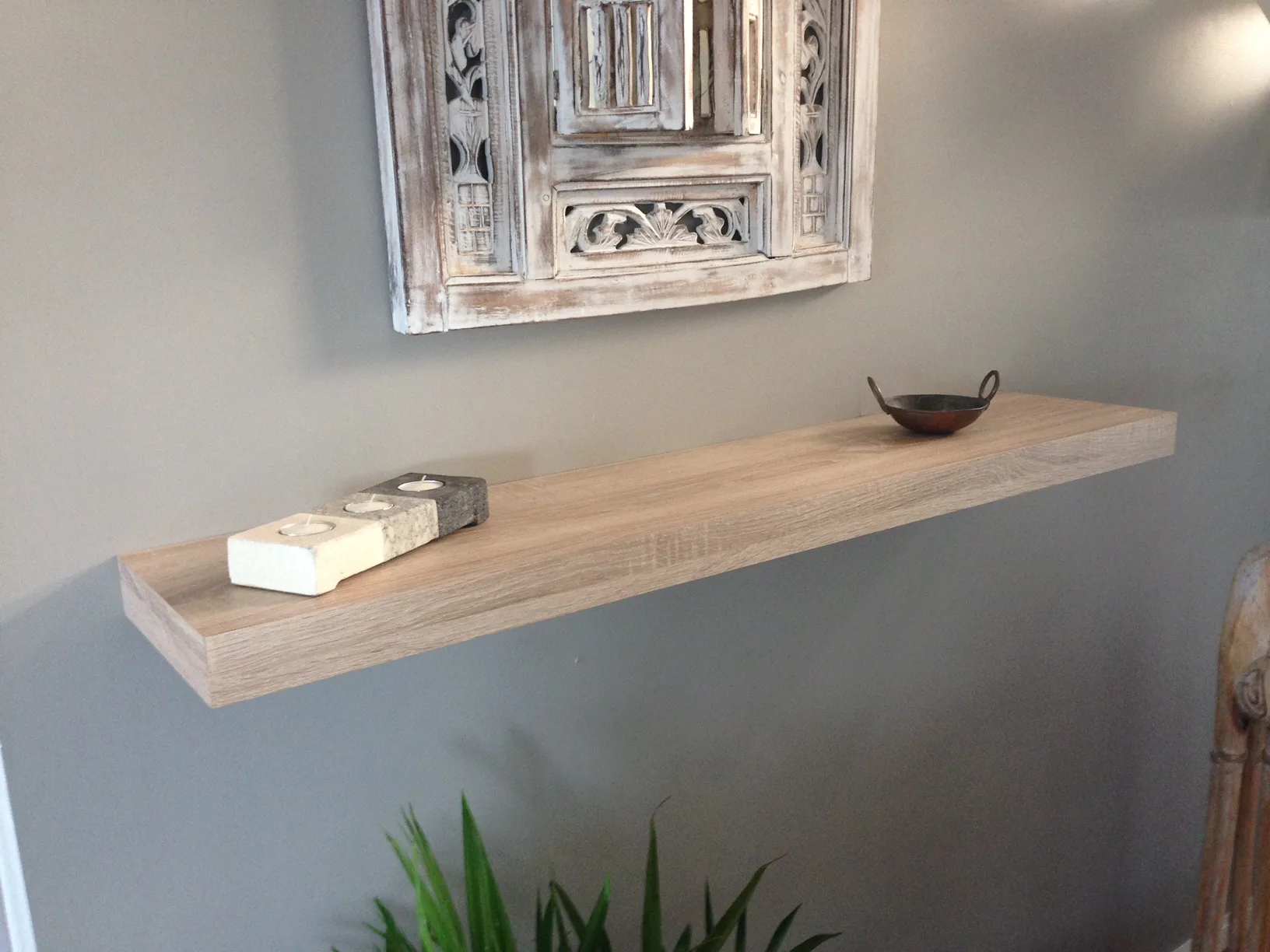 Floating Shelf Kit XL | Oak | 180 x 25 x 5 cm - Image 5