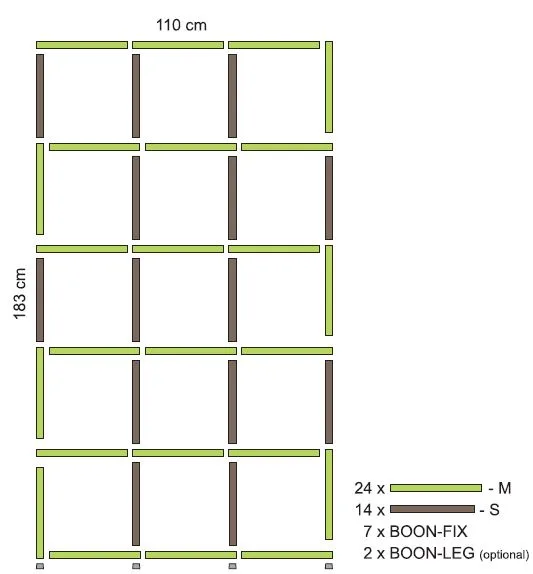 Modular 15 Cube Oak <br> 109.6L x 182.8H x 32.8D - Image 6