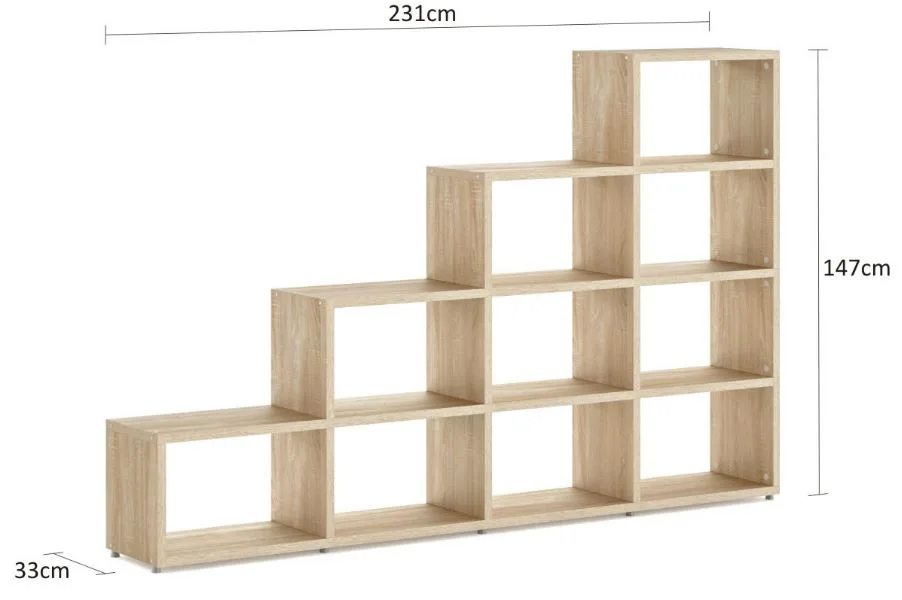 Modular Wide 4 Step Oak <br> 231L x 147H x 32.8D - Image 3