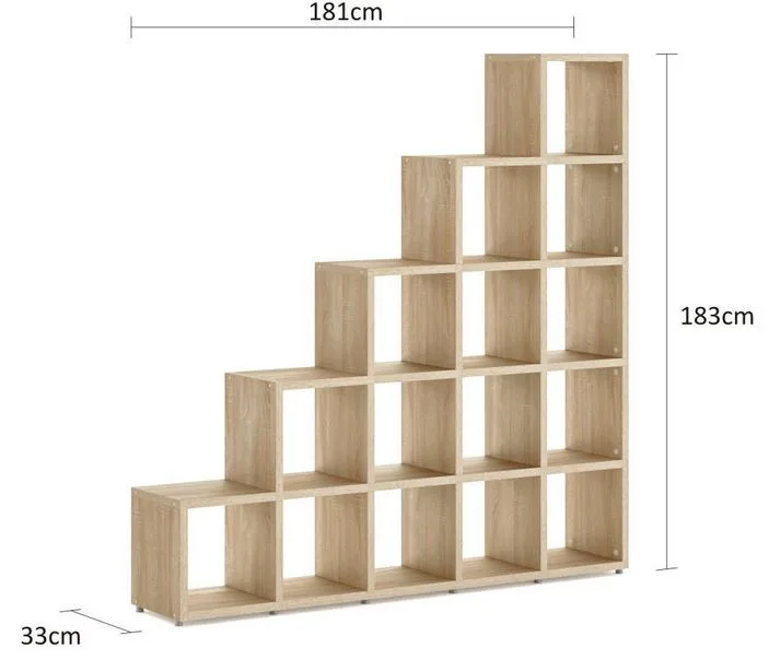 Modular 5 Step Oak <br> 180.8L x 180.8H x 32.8D - Image 2
