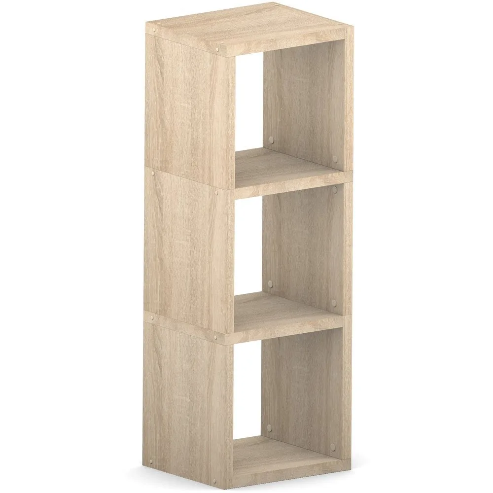 Cube Storage Triple Oak