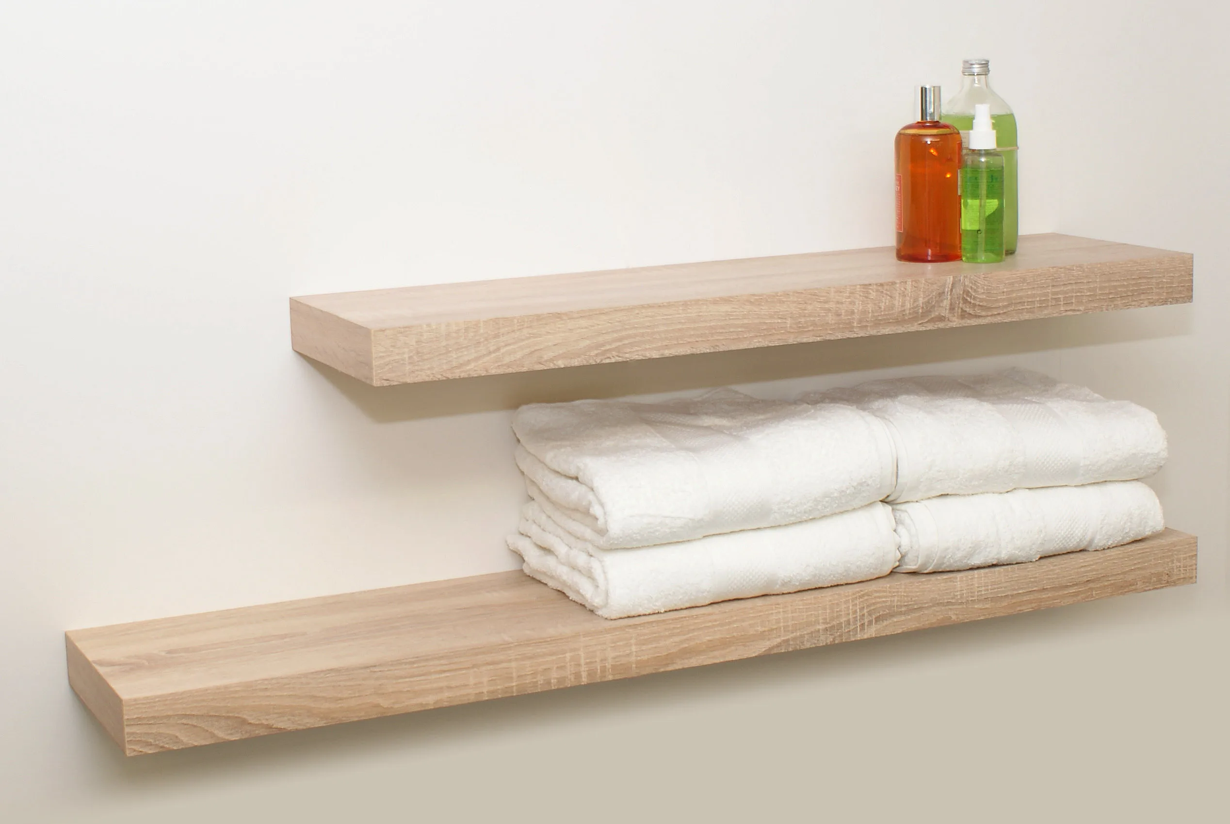 Floating Shelf Kit XL | Oak | 180 x 25 x 5 cm - Image 4