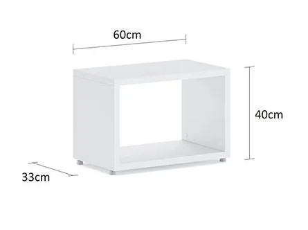 Single Wide Cube White <br> 59.8L x 40.4H x 32.8D - Image 3