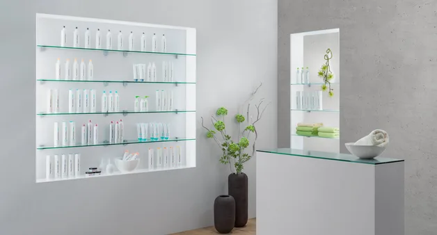 115x20x1cm <br> Glass Shelf - Image 8