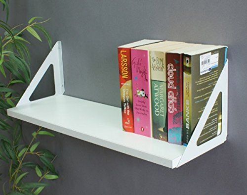Tri Bookend Bracket White 190x190mm 7, Bookcase Shelf Supports Uk